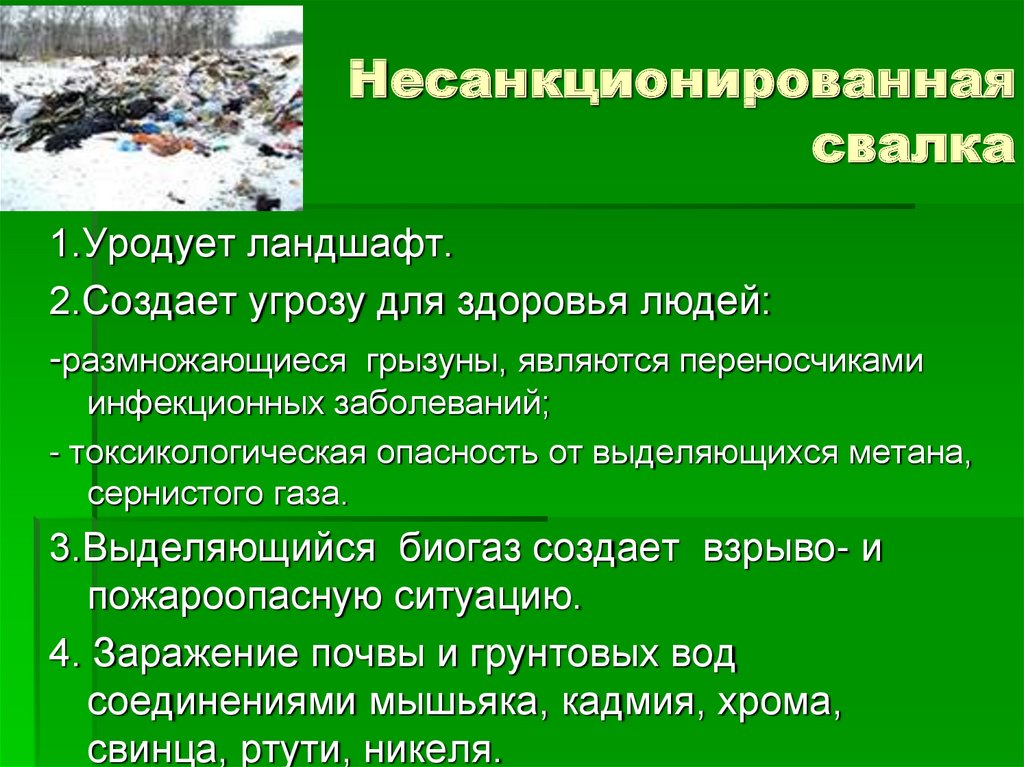 Несанкционированная свалка.